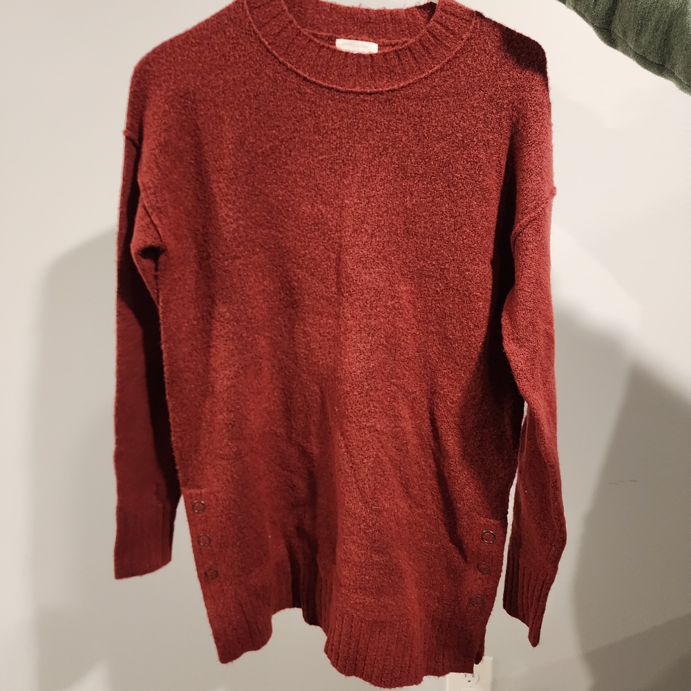 Caslon Burgundy Crew Neck Sweater
